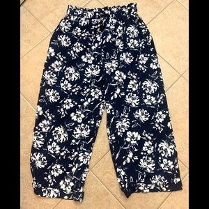 Cropped wide leg pant